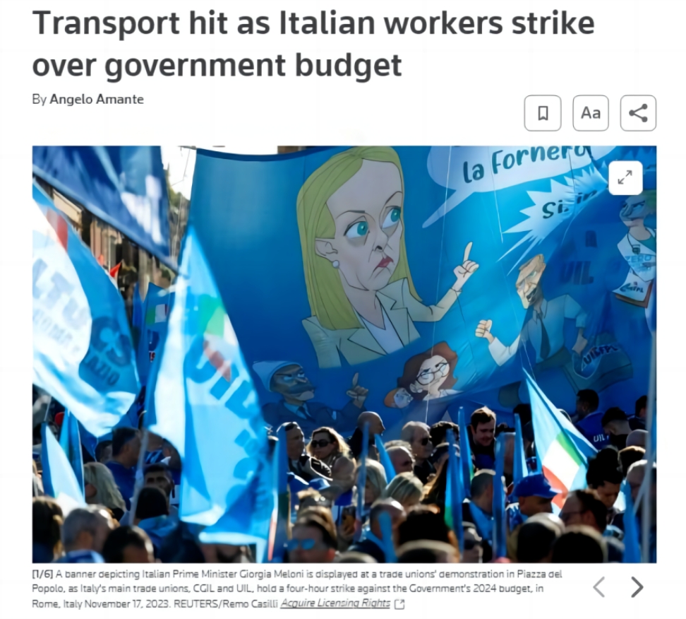 出口到意大利海空运物流注意时效延误！爆发全国罢工行动